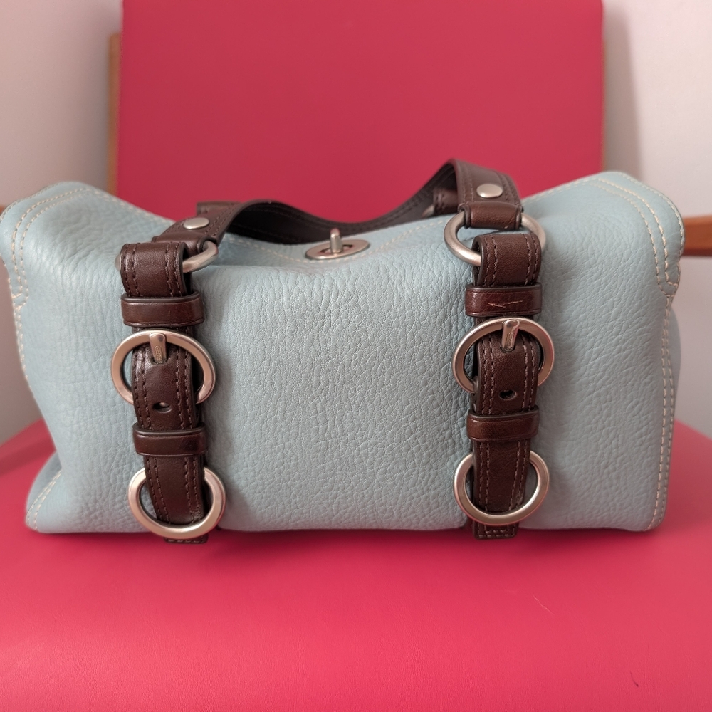 Coach Vintage Chelsea Satchel in Light Blue - EUC! - Picture 4 of 10